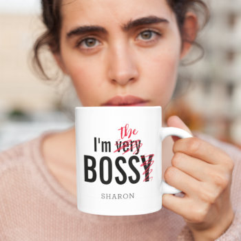 Funny Bossy Boss Coffee Mug by special_stationery at Zazzle