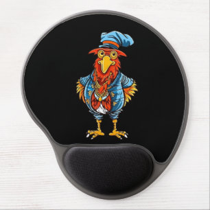 Funny Bossy Cartoon Rooster Gel Mouse Pad