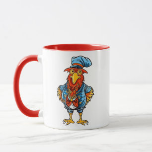 Funny Bossy Cartoon Rooster Mug