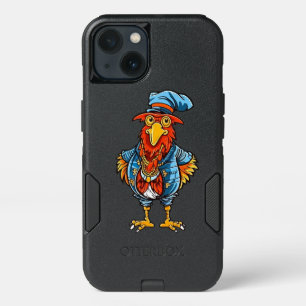 Funny Bossy Cartoon Rooster iPhone 13 Case