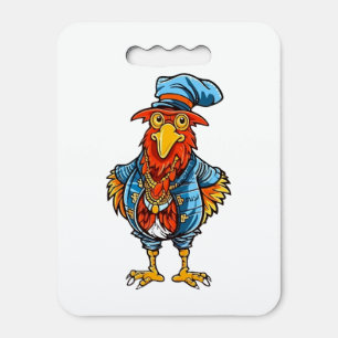 Funny Bossy Cartoon Rooster Seat Cushion