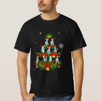 Funny Boston Terrier Christmas Tree Dog Mask Xmas T-Shirt