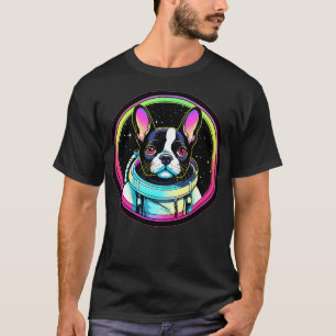 Funny Boston Terrier Cosmic Astronaut Space Dog Ne T-Shirt