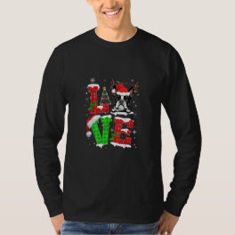Funny Boston Terrier Dog Tree Christmas Lights Xma T-Shirt