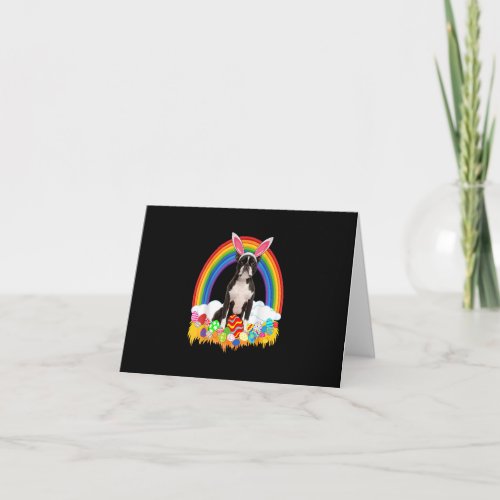 Funny Boston Terrier Egg Shirt Dog Lover Easter Note Card