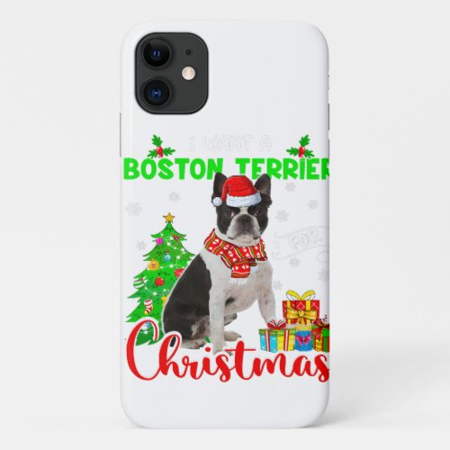 Funny Boston Terrier Gift For Pet Lover iPhone 11 Case