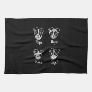 Funny Boston Terrier Gift Mouth Nose Mask Dogs T-S Kitchen Towel