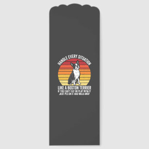 Funny Boston Terrier Retro Dog Attitude Bookmarks