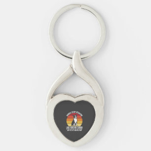 Funny Boston Terrier Retro Dog Attitude Keychain