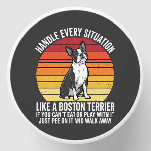 Funny Boston Terrier Retro Dog Attitude Mini Candle Favors