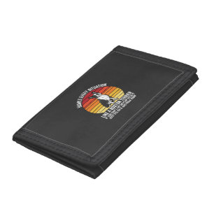 Funny Boston Terrier Retro Dog Attitude Trifold Wallet