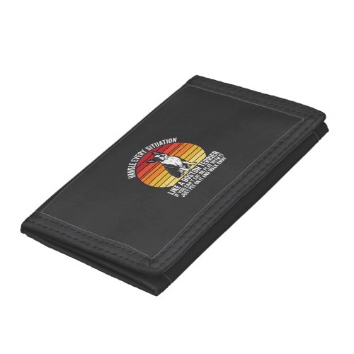 Funny Boston Terrier Retro Dog Attitude Trifold Wallet