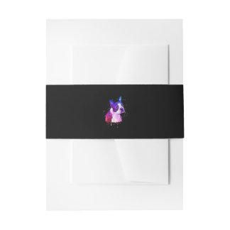 Funny Boston Terrier Watercolor Dog Lover Gift T-S Invitation Belly Band