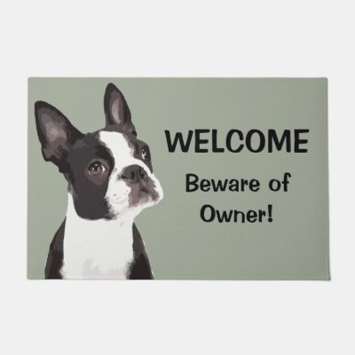 Boston Terrier Doormat Zazzle Com