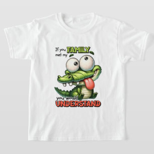 Funny bot gator word art Family T-Shirt