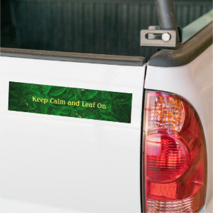 Funny Botanical Keep Calm and Leaf On Sticker