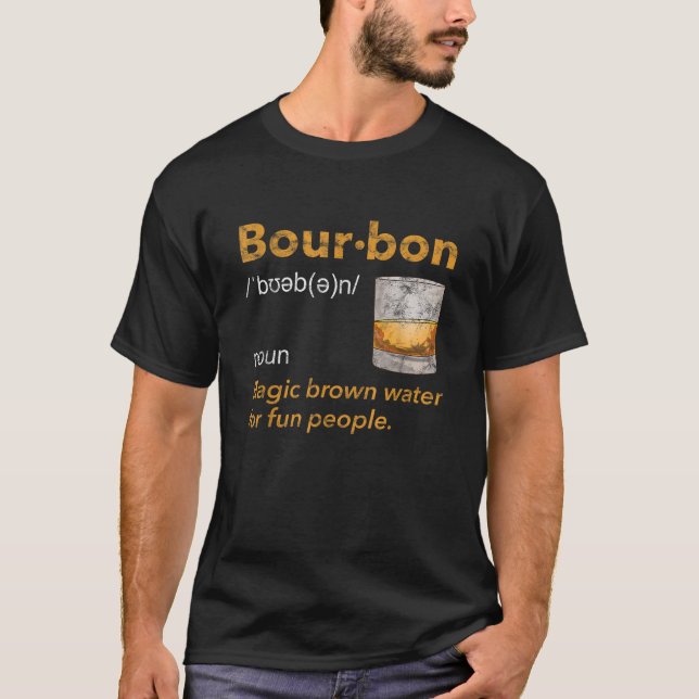Funny Bourbon Definition Whiskey Drinking Quote Gi T-Shirt (Front)