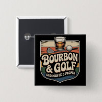 Funny Bourbon Golf Golfer Dad Gift Vintage