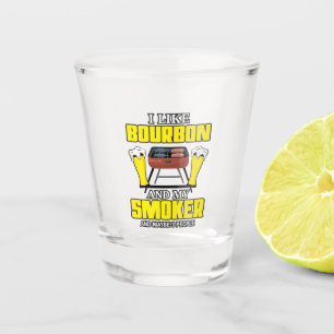 funny bourbon lovers word art shot glass