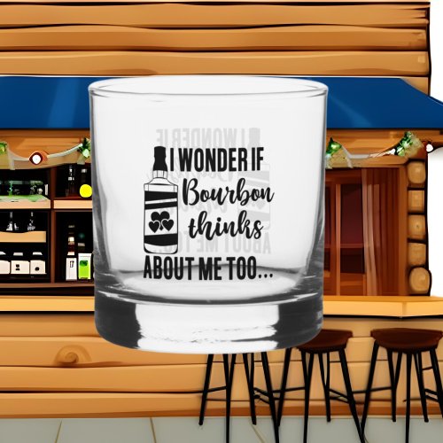 Funny bourbon word art  whiskey glass