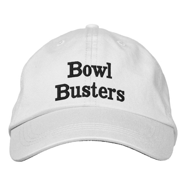 Funny Bowl Busters Lawn Bowls Name,  Embroidered Baseball Cap (Front)