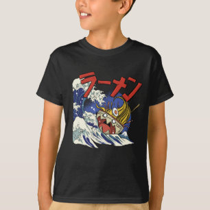 Funny Bowl of Ramen during an ocean storm T-Shirt