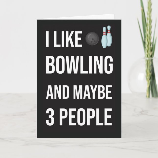 Funny Bowler Cards Bowling Sport Humor Team (Front)