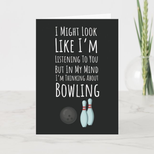 Funny Bowler Cards Bowling Strike League Ball (Front)