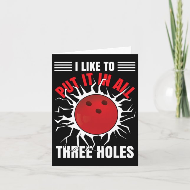 Funny Bowler Quote Bowling  Card (Front)