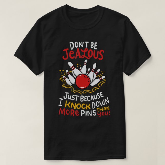Funny Bowling  1  T-Shirt (Design Front)