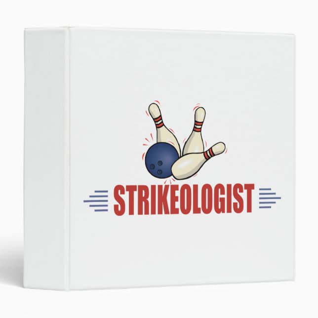 Funny Bowling 3 Ring Binder (Front/Spine)