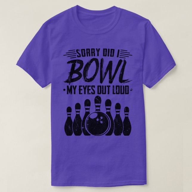 Funny Bowling Accessories Bowling Player T-Shirt (Design Front)