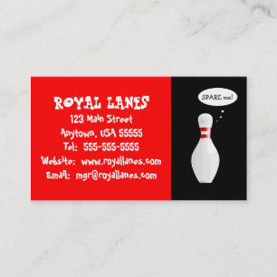 Funny Bowling Alley Business Card