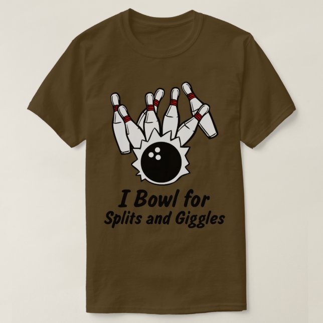 Funny Bowling Alley Splits Giggles T T-Shirt (Design Front)