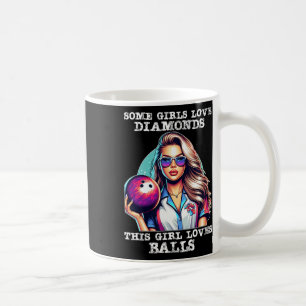 Funny Bowling Art For Women Girls Track Bowling Sp Coffee Mug