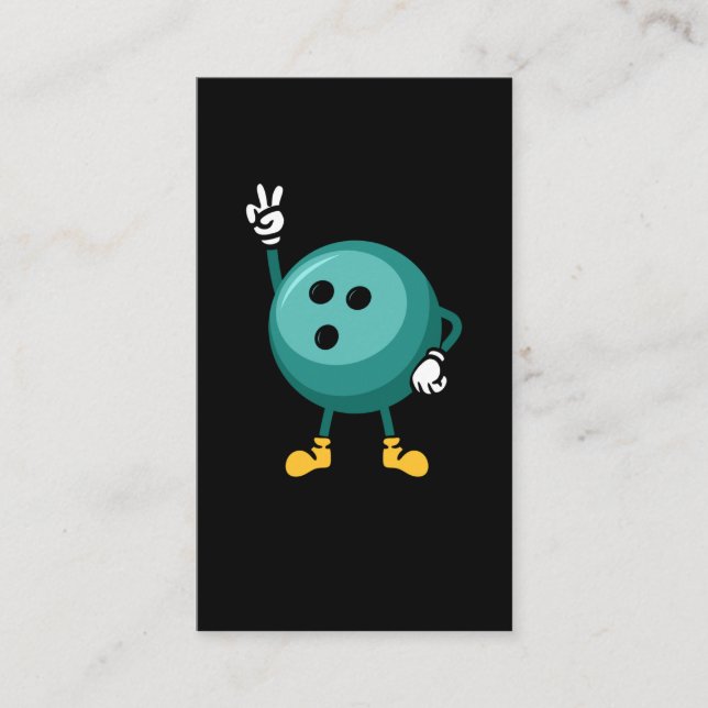 Funny Bowling Ball Strike Lover Bowler Humor Business Card (Front)