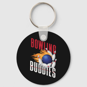Funny Bowling Besties Friends Bowling Buddies Keychain