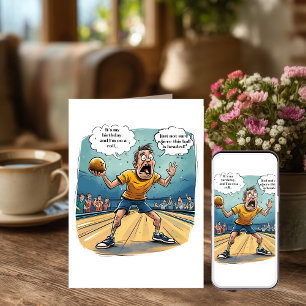 Funny Bowling Birthday Card