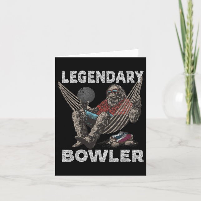 Funny Bowling Bowler Legendary Saying  Card (Front)