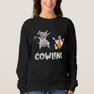 Funny Bowling Bowling Cow Strike Bowler Bowling Pi Sweatshirt