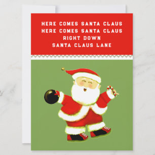 Funny Bowling Christmas Holiday Card