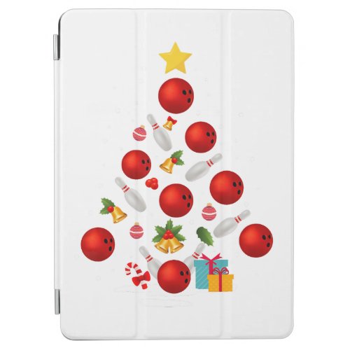Funny Bowling Christmas Tree Lights Xmas Gifts For iPad Air Cover