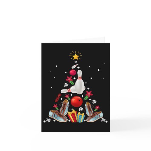 Funny Bowling Christmas Tree Ornament Decor Merry  Card