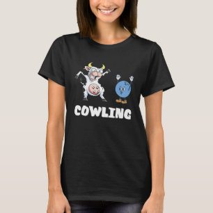 Funny Bowling Cow Bowling Ball Bowler Strike Bowli T-Shirt