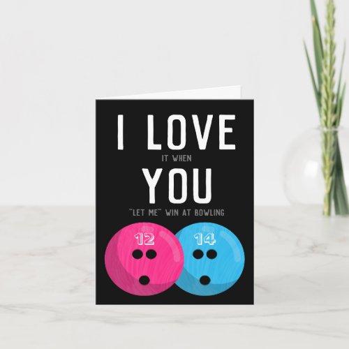 Funny Bowling Dates Cosmic Bowling House Balls Card