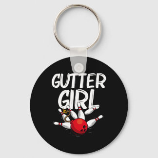 Funny Bowling Design For Girls Women Bowler Bowlin Keychain