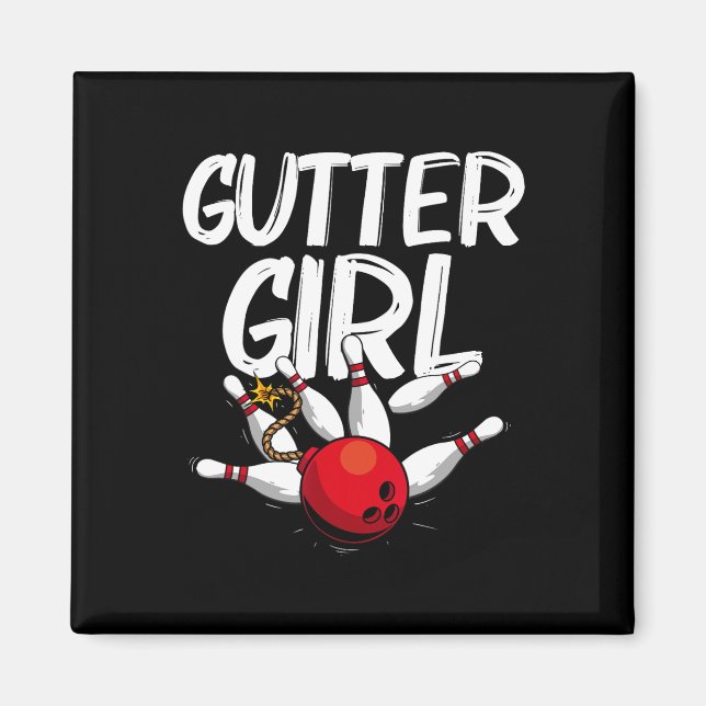 Funny Bowling Design For Girls Women Bowler Bowlin Magnet (Front)