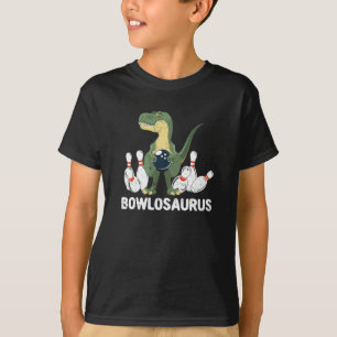 Funny Bowling Dinosaur Bowler Dino Bowl T-Rex T-Shirt