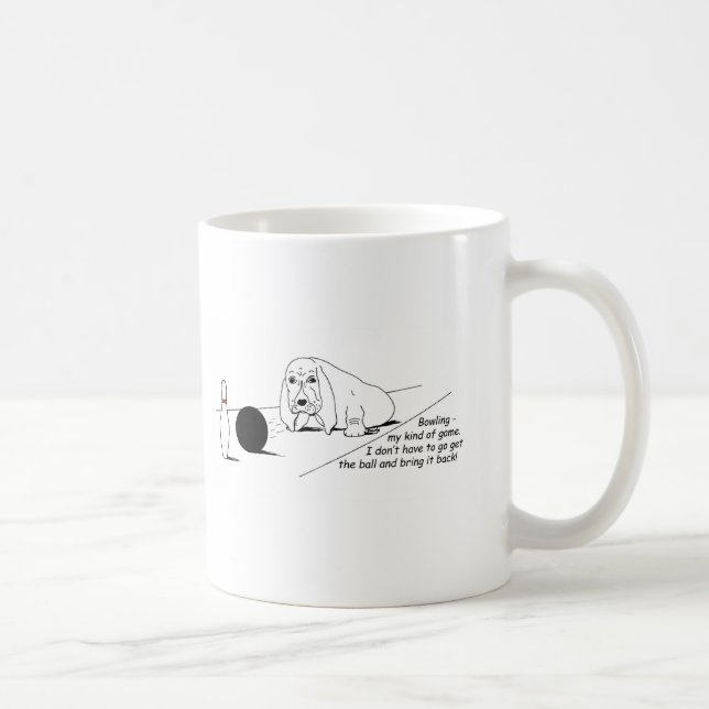 Funny Bowling Dog Mug (Right)