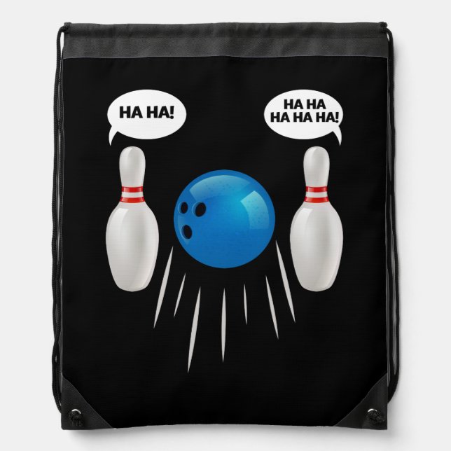 Funny Bowling - Gift For Bowlers Drawstring Bag (Front)